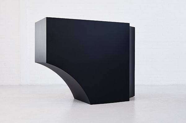 Counter #1. Sheet metal, black sable texture coating. Barcelona 2019. Production by Untitled Projects.